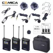 COMICA CVM-WM100 Plus 48-Channel UHF Wireless Microphone for Camera Camcorder