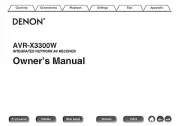 Denon AVR-X3300W Receiver Owners Manual