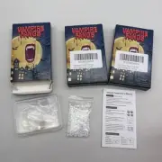 3 Pack Reusable Vampire Teeth Fangs w/Upgraded Reusable Adhesive for Adult *READ