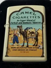 ZIPPO 1995 CAMEL AD CIGARETTES Z277 CREAM MATTE LIGHTER UNFIRED N BOX X682