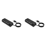 2X USB4 Port 2 Splitter with Switch HUB 4-Hole Switch HUB USB23172