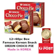 12-60pc Box of Famous Korean Snack Chocolate Marshmallow Cake ORION CHOCO PIE