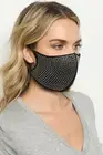 Black Rhinestone Face Mask Washable Reusable Unisex US Seller