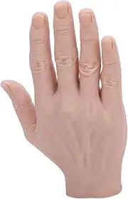 Silicone Male Hand Model,Reusable Simulation Silicone Artificial Hand Model,Bendable Artificial Hand for Festival Props Painting Practice (Right Hand)