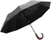 [WICRFYHD] Windproof Waterproof Travel Umbrellas, 10 Ribs Portable Umbrella, Auto Folding Open Sun Umbrella Parasol, High-Grade J Handle