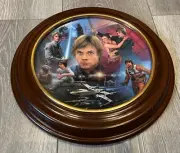 Star Wars LUKE SKYWALKER Hamilton Collectors Plate 24k Gold Rim w/ Wall Mount