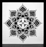 Shanti Coffee Teepee. Multi-purpose / Multi-Use Airbrush Stencil. 10"x 10"