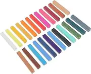 SEWACC 1 Pack 24 Colors Dust- Water Soluble Chalk for Home School Outdoor Art Projects