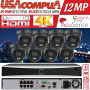 Hikvision 4K 8CH OEM 12MP CCTV Security Camera 4MP PoE Turret ColorVu W/Audio