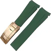 [KBCTFWP] 20mm 21mm 22mm Rubber Watchband Fit for Rolex Submariner GMT Master Daytona Silicone Strap Black 18mm 19mm Watch Band Bracelet