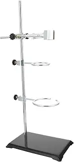 MUCKLILY 1Pc Laboratory Retort Stand Rack for Flask Support Stable Base for Heating Filtration Experiments Essential Chem Kit for Labs
