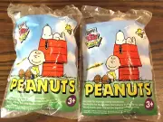 New Sealed 2006 Wendy's Kid's Meal Peanuts Stuffed Plush Snoopy & Charlie Brown