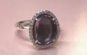 PANDORA | GLAMOROUS LEGACY PURPLE AMETHYST RING ✪NEW✪ 190893AM RETIRED RARE 925