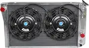 3 Row Aluminum Radiator + Fans ZR-1 V8 5.7 -cc 350ci AT/MT ，Compatible With Corvette 1984-1990