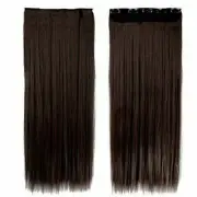 Stylish Hair Accessory Dark Brown Synthetic Hair Extensions For Women