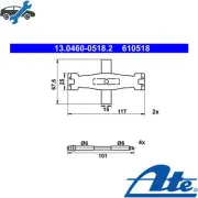 ACCESSORY KIT DISC BRAKE PAD 13.0460-0518.2 FOR AUDI A7/Sportback A6/C7 Q5/Van