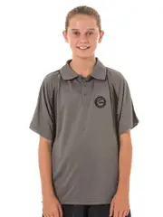 Snr Grey Sports Polo With Emb