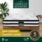 Giselle Bedding 34cm Mattress Euro Top Bed Pocket Spring Medium Firm Double