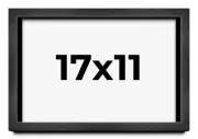 17x11 Shadow Box Frame Grey Charcoal Black | 0.875 Inches Deep | Wood Shadowbox