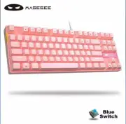 Pink USB Keyboard and Mouse Combo MK-Star Standard Mechanical Wired KB Mouse PC