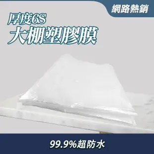 【一沐生活】塑膠薄膜一般款 3x4m PE大棚膜 防雨布 防塵塑膠布 PC34-GS(防塵罩 遮蔽膜)