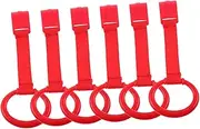 PERSELOSO 6 Pack Pull Ring Motor Skill Development Toddler Crib Pull Ring for Newborn Baby Harness for Walking Playpen Accessories