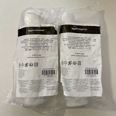 2xAmazon Commercial Moving and Storage Mattress Bag - TWIN (75"L X 39"W X 10"H)