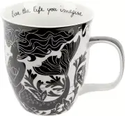 Karma Gifts Black and White Boho Mug 16 oz Mermaid