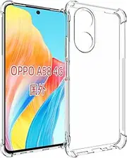 [USTIYA] Case for Oppo A58 4G Clear TPU Four Corners Protective Cover Transparent Soft
