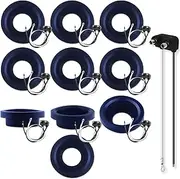 XtraGlow 2.5 inch Rubber Grommet for Trailer Marker/Clearance LED Light with 2 Prong Pigtails, 10Pcs