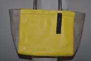 MARC by MARC JACOBS What's The T Tote Colorblock Leather Bag Canary Yellow Multi