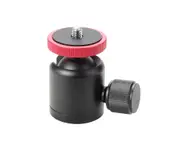 Aluminum Alloy Mini Ball Head Rotatable Ball Head Photography Accessory Replacement with 3/8 Inch Screw Hole 1/4 Inch Adapter Screw for Camera Camcorder Ph