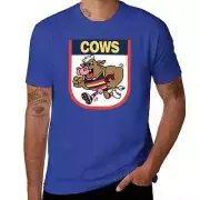 Adelaide Crows AFL Team BBQ Series - Cows Meme T-Shirt 5XL Blue