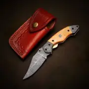 Handmade Personalized Damascus Folding Knife Razor Sharp Blade With Bone Handle