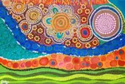 QPuzzles 260 Piece Jigsaw Puzzle - Indigenous Art - Colours Of The Journey