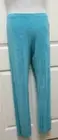 BODY WRAPPERS V973 Turquoise slinky Flared Jazz Pants large adult glitter pants