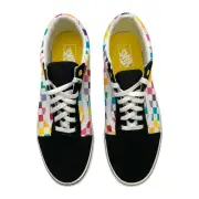Vans Old Skool Skate Shoe Checkerboard Rainbow US Men's 11.5