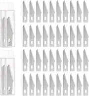 uxcell 40pcs Exacto Knife Blades #2 Hobby Knife Replacement Blades Spare Precision Exacto Blades Hobby Knife Blade Refills for DIY, Art, Cutting, Carving, Scrapbooking, Stencil
