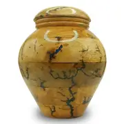 Thunder Storm Design Cremation Urn | Fractal Wood Burning Turn Wooden Urns