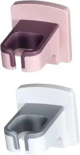 BIUDECO 2Pcs Wall Mounted Hair Dryer Holder Durable Bathroom Storage Rack Space Saving Hair Tool Organizer for Bathroom Washroom Practical present Option