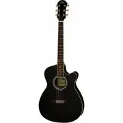 Aria AFN-15CE Prodigy Series Cutaway AC/EL Folk Body Guitar Black Gloss