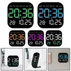 Large LED Wall Clock with Temperature Date Week Display Remote Control