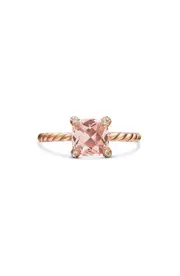 David Yurman Chatelaine Ring with Morganite and Diamonds in 18K Rose Gold in Rose Gold/Diamond/Morganite at Nordstrom