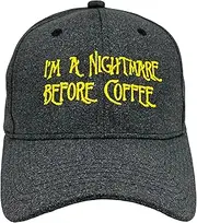 [Crazy Dog T-shirts] Im A Nightmare Before Coffee Hat Funny Christmas Caffeine Lovers Movie Cap