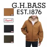 G.H. Bass & Co. Men's Sherpa Lined Canvas Bomber Full Zip Jacket | A43