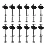 Trampoline Screws Kits, 12Pcs Galvanized Steel Trampoline Screws Fixing Accessories for Trampoline Assembly Replacement picture color