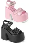 Pleaser Demonia CAMEL-17 5" Chunky Heel, 3" Platform Ankle Strap Sandal