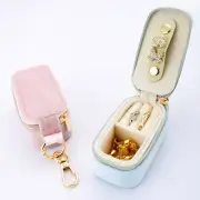 Mini Portable Small Jewellery Box Organiser Travel Velvet Carry Storage Case
