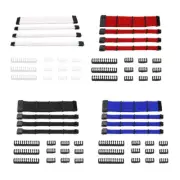 Female to Male 18AWG Sleeved PSU PC Extension Power Cord Cable Kits 20pcs Set