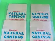 Natural hog pork sausage gut casings for 400+ lbs of links. FOUR large packs
